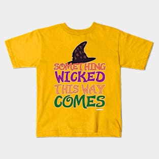 Something Wicked Funny Halloween Slogan Kids T-Shirt